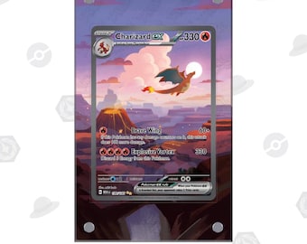 Charizard ex 201/165 - Pokémon Extended Artwork Display Case