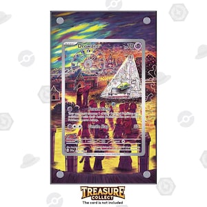 May include: A framed Drowzee Pokémon card with a colorful illustration of a carnival scene. The card features the text "Drowzee" and "Forced Sleep". The card is displayed in a clear acrylic case with the Treasure Collect logo at the bottom.