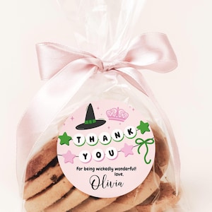 Wicked Themed Gift Favor Bag Tags, Good Witch or Bad Witch, Halloween Themed Birthday Party Favors, Defying Gravity, Wicked Birthday  REF010