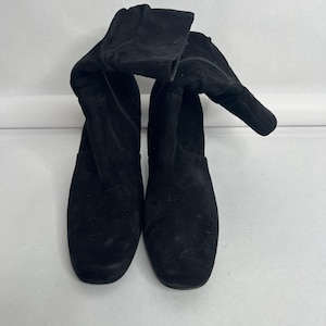Men\'s Suede-Look Slouch Zip Boot, Ruched Mid-Calf Ankle Height, Rounded Toe, Zip Suede Brown Boots for Men for sale | eBay main image 4