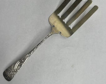 Sterling Silver Antique Art Nouveau Style Asparagus Serving Fork Davis & Galt