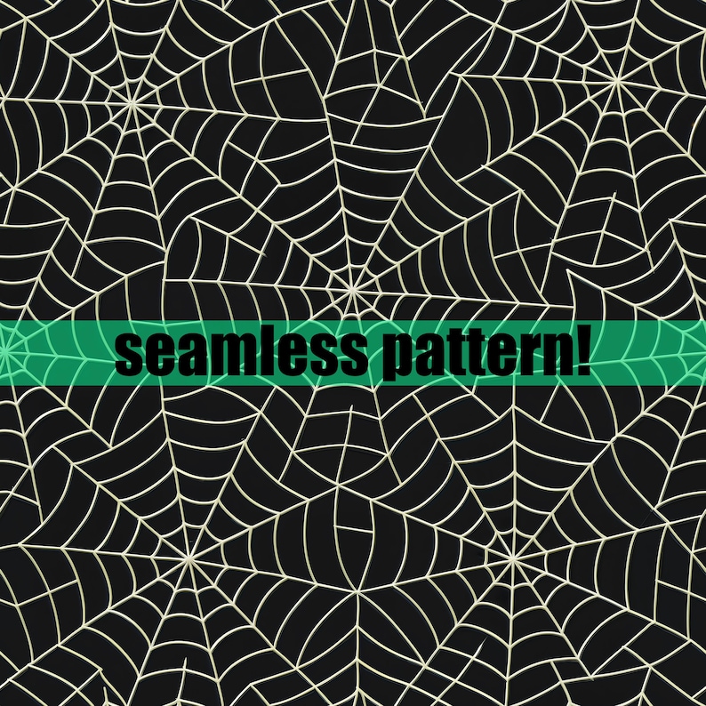 Gothic Seamless Spiderweb Pattern — Digital Download, Black & White ...