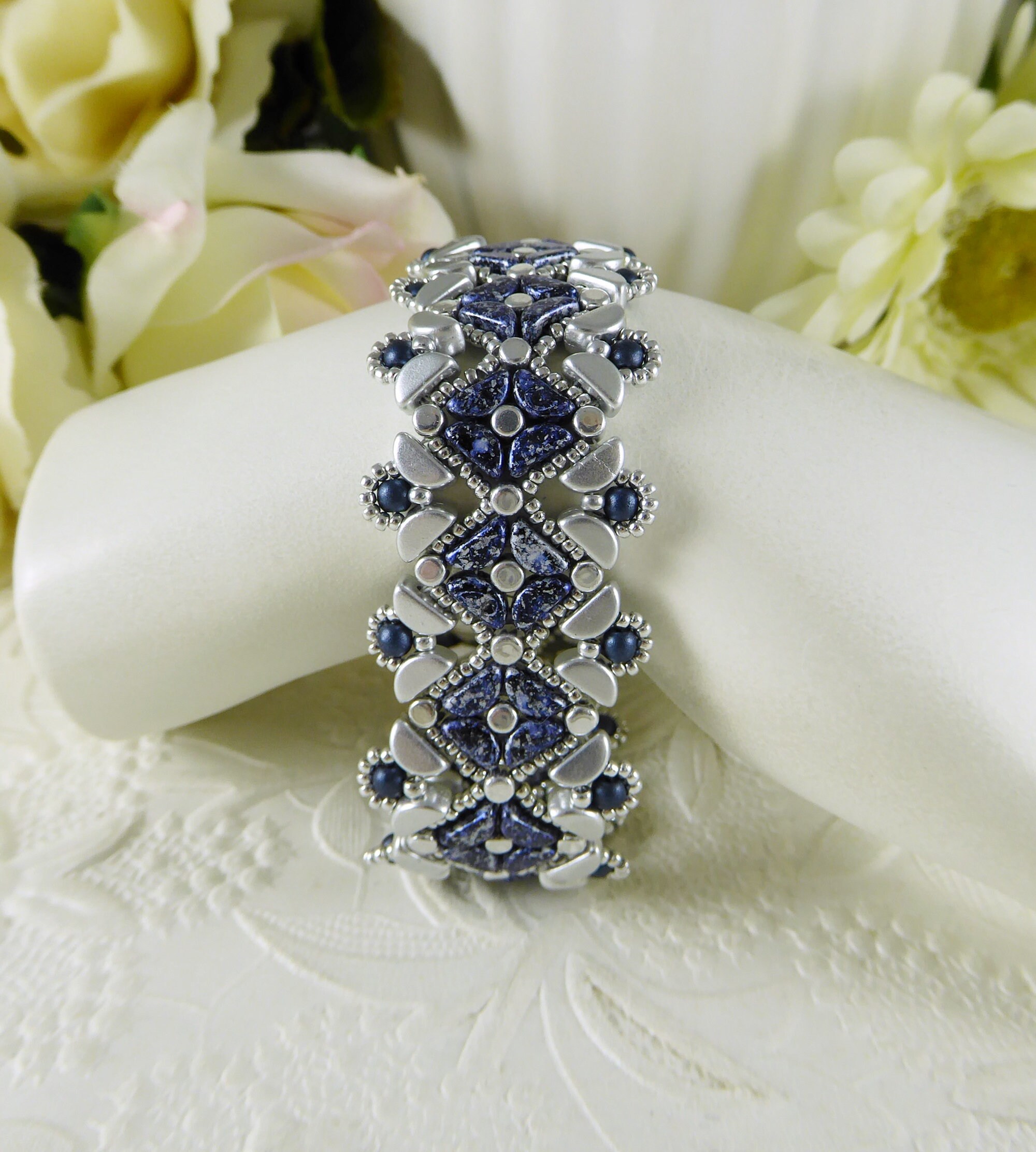 Navy Beaded Brianna Bracelet