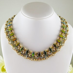 Collana verde e oro, duo perla e tempesta, collana importante