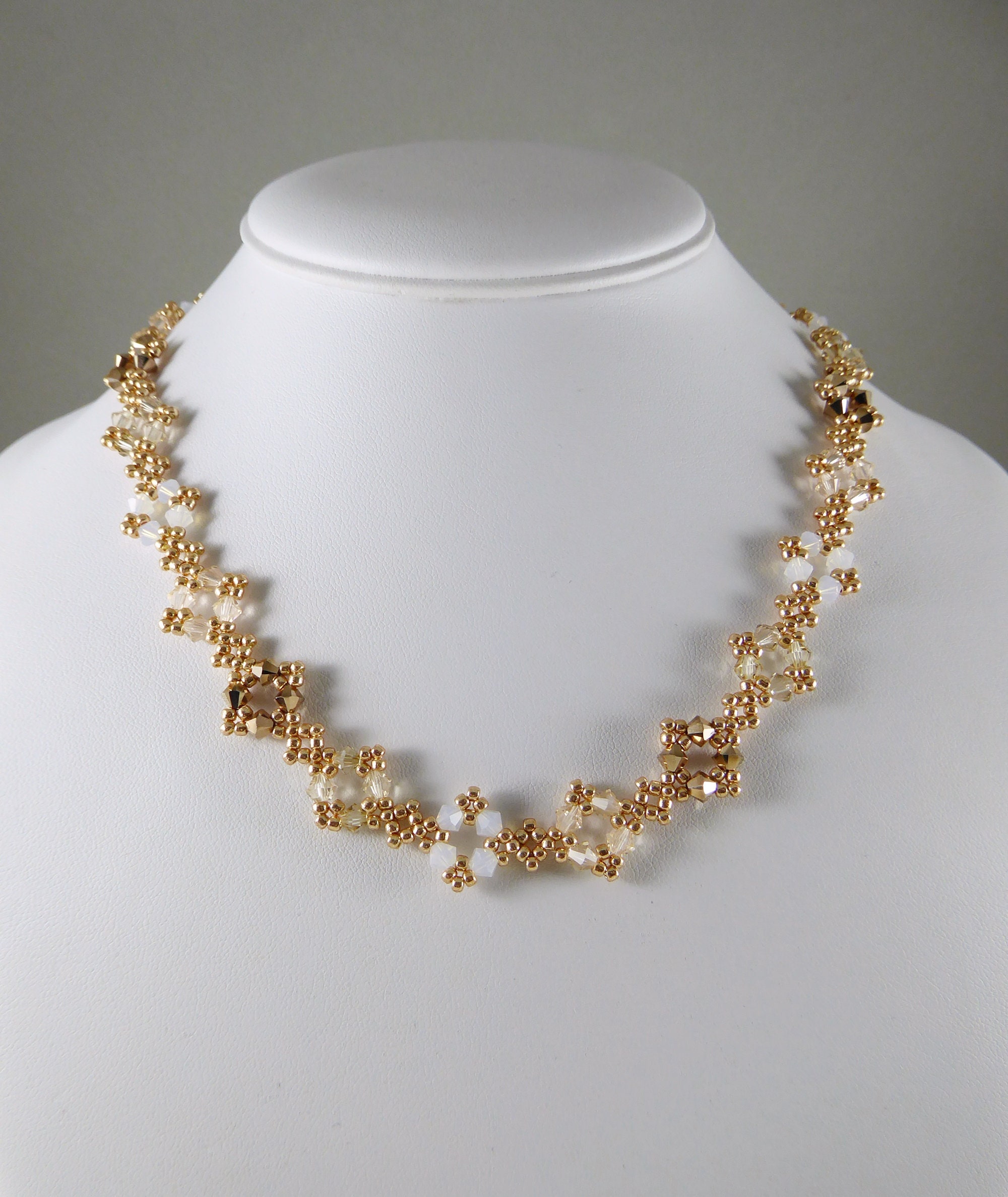Crystal Necklace Swarovski Rose Gold 
