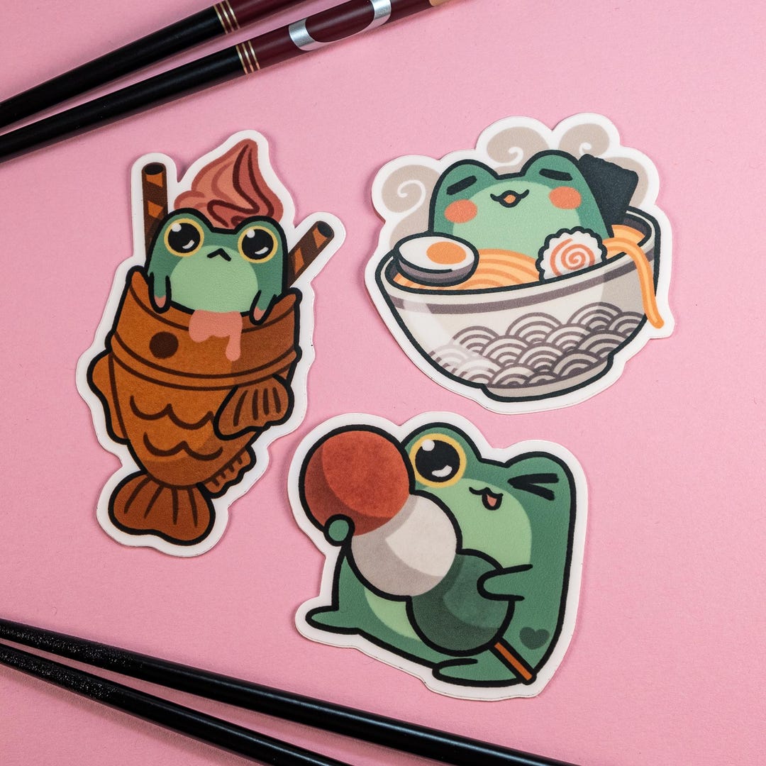 Kawaii Frog Sticker | Japanese Snack | Ramen, Dango & Taiyaki | Japan ...