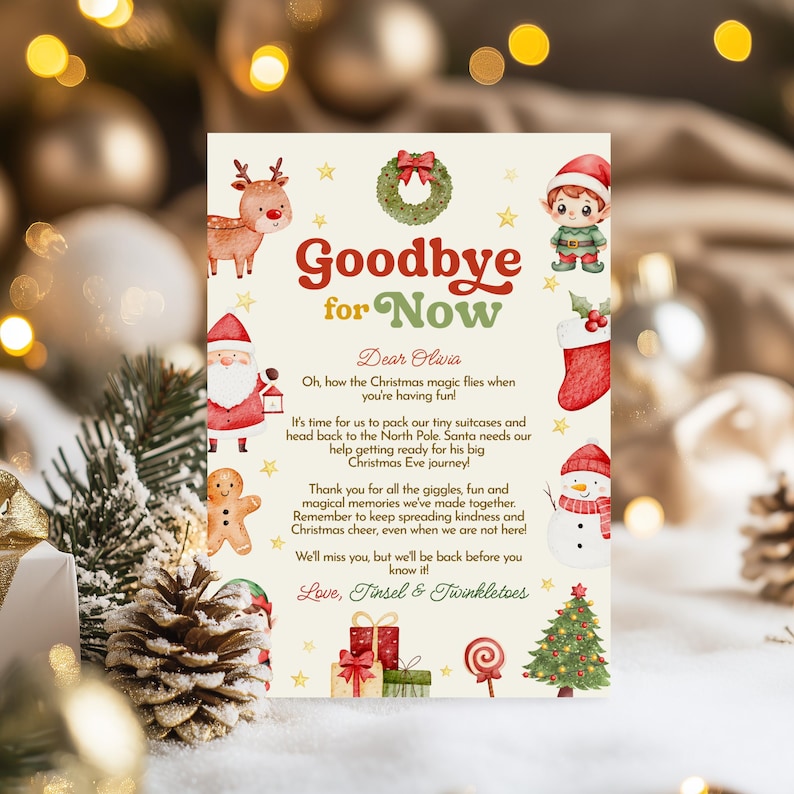 Christmas Elf Letter Templates: Editable Elf Arrival and Goodbye Card ...