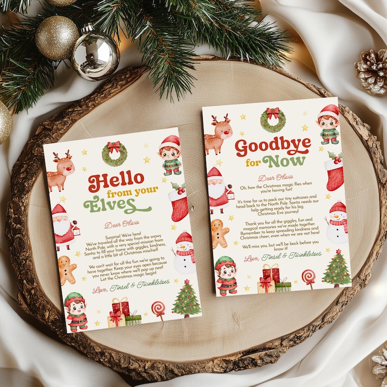 Christmas Elf Letter Templates: Editable Elf Arrival and Goodbye Card ...