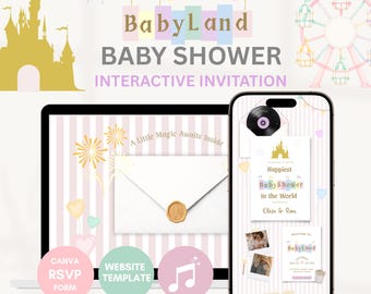 Babyland Baby Shower Website Invitation, Musical Invite