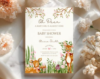 Oh Deer Baby Shower Invitation