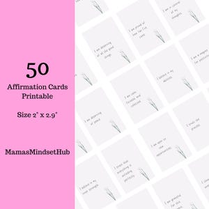 50 tarjetas de afirmación para imprimir, autocuidado, confianza en uno mismo, año nuevo, nuevo yo, nuevas metas, autoestima, confianza en uno mismo, atención plena