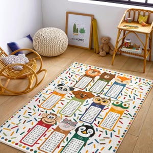 Alfombra de carretera colorida para niños: suave y antideslizante, con un divertido diseño de mapa de la ciudad, educativa y lavable, perfecta para la sala de juegos, la guardería y la decoración del aula.