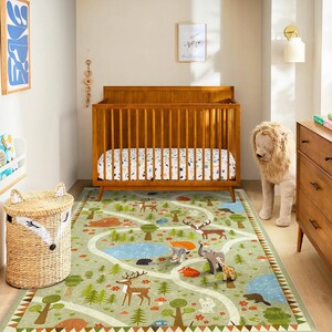 Tapete infantil Jungle Animal: Safari Adventure, carpete antiderrapante