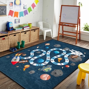 Forest Animal Kids Rug - Fox - Mushroom Playmat, Soft - Washable Nursery Carpet, Woodland Theme, Cozy - Durable Floor Decor