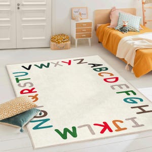 Alphabet-Lernteppich Kinder lernfähige ABC-Spielmatte für das Kinderzimmer oder Spielzimmer. Weich, langlebig und bunt