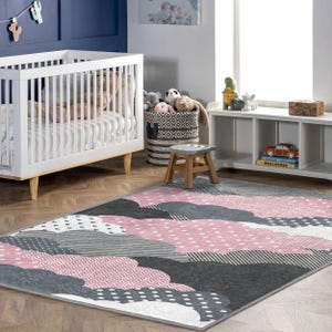 Woodland Fox - Mushroom Kids Playroom Rug - Soft Washable Carpet, Cozy Nursery Decor, Fun - Durable Floor Mat for Playrooms - Baby Showers
