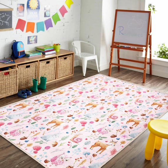 洗えるラグマット キッズ北欧 子供部屋 カーペット 絨毯 子供部屋