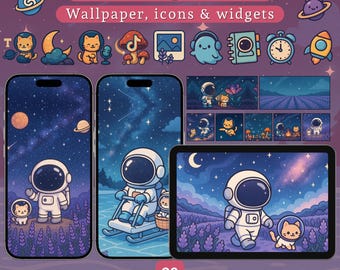 かわいいアイコンのモバイル壁紙、かわいい猫の壁紙、iPadの壁紙とウィジェット、iPhoneの壁紙、アプリアイコンと電話の壁紙、AndroidとiOS