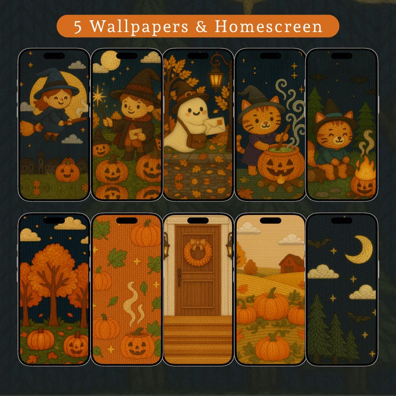 Kawaii Embroidery Halloween Wallpapers App Icons Cute Android Ios Kawaii Embroidery Halloween Wallpapers App Icons Cute Android Ios