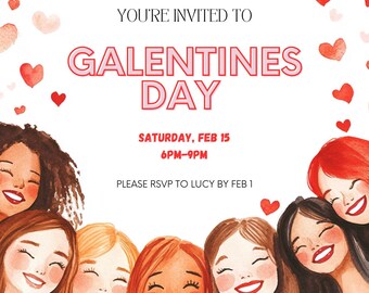 Galentines Day Invitation Template