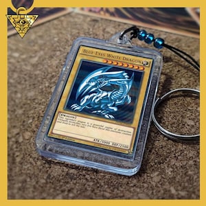 Blaue Augen weißer Drache | SCHLÜSSELANHÄNGER