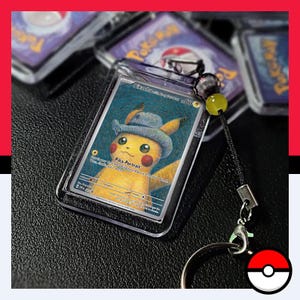 Pokémon x Van Gogh : Pikachu avec chapeau en feutre gris | PORTE-CLÉS