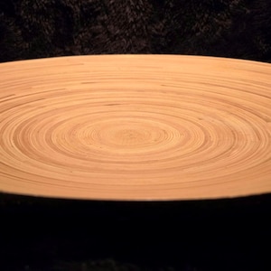 14.5 Inch Bamboo Platter - Round Wooden Serving Tray - Eco-Friendly Kitchen