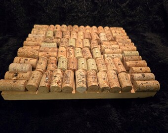 Vintage Wine Cork Trivet - Rustic Kitchen Heat Pad - Upcycled Cork Pot Rest