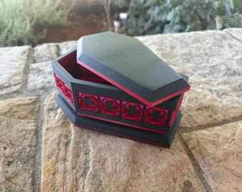 Gothic Coffin Trinket Box | 3D Printed Vampire Jewelry Box