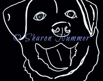Labrador Retriever dog vinilo calcomanía por S Nummer