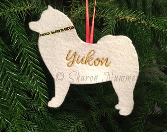 Original Samoyed Dog Personalized Christmas-Holiday Ornament