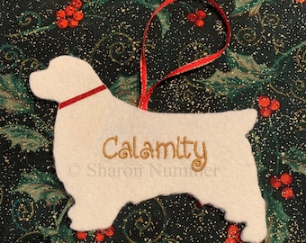 Clumber Spaniel Dog Christmas Holiday Ornament Personalized Made to Order