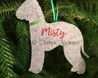 Original Bedlington Terrier Dog Christmas-Holiday Personalized Ornament