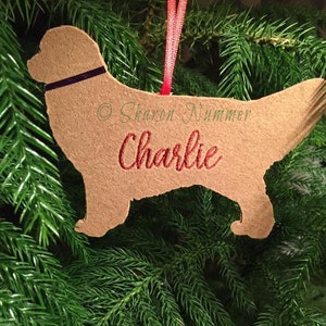 Golden Retriever Dog Christmas-Holiday Personalized Ornament