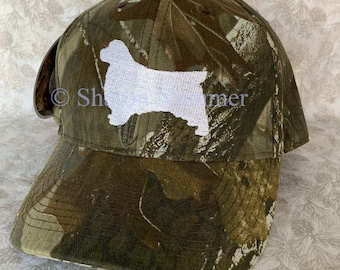 Original Clumber Spaniel Dog Camouflage Hat Hunter/Trainers/Fishermen Cap