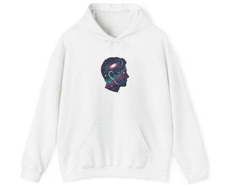 Bluza z kapturem Cosmic Mind Profile | przetrwanie w kosmosie, misja z łatką, twarda fantastyka naukowa