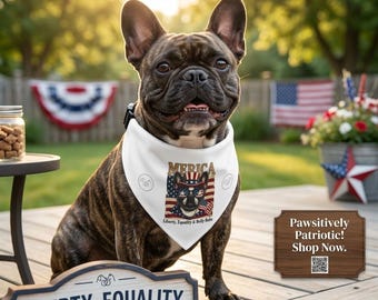 Ładna, przypinana bandana dla zwierząt