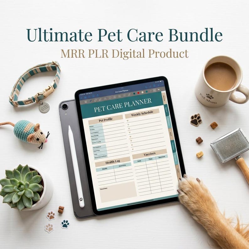 Ultimativer Haustierpflegeplaner zum Ausdrucken | Hunde- und Katzen-Tracker-Paket | Digitales Haustier-Tagebuch | PDF-Organizer für Haustiergesundheit und -routine Bild 4