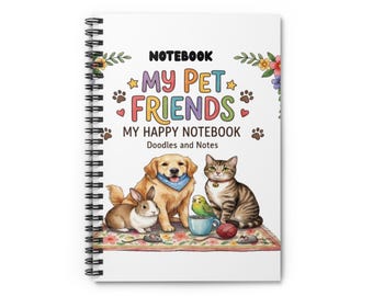 Spirala z notesem My Pet Friends | Notatnik w linie