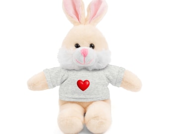 Pluszowy miś w kształcie czerwonego serca z koszulką | Pluszowe zwierzątko