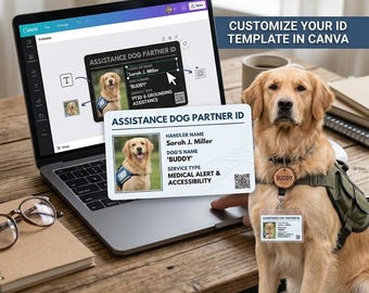 Vorlage für eine medizinische Informationskarte für Hundehalter, Canva-Vorlage für eine Haustier-Ausweiskarte