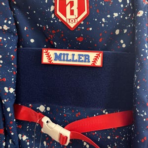 Baseball Backpack Name Tag | Drip Bat Bag Patches | Custom Name or Number Patch | Baseball Bag Patch with Stitching