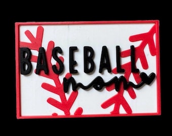 Baseball Bag Patch | Custom Colors Baseball Mom| Patch 2x3 | Hook Side Only | Tote Patch | Compatible with YETI