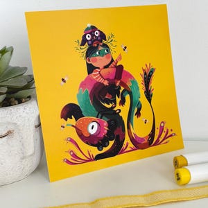 Carte postale, illustration, jeunesse
