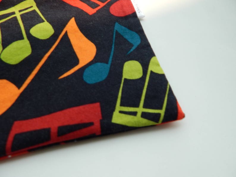 Musical Notes Sandwich Bag/Reusable Sandwich Bag image 3