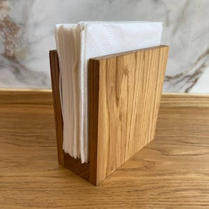 Elegante porta tovaglioli in rovere, regalo di inaugurazione della casa in cucina, decorazione da tavola.