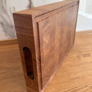 Handmade End Grain White Oak Cutting Board: Wooden Chopping Block image 6