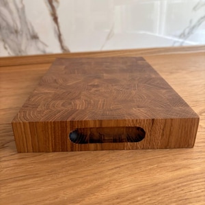 Handmade End Grain White Oak Cutting Board: Wooden Chopping Block image 5