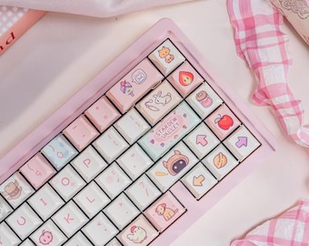 Cute Stardew Valley Theme Keycap Set for Mechanical Keyboard, Cherry & MOA Profile, PBT Dye-Sub, Mx(+)Switches, 130/149pcs