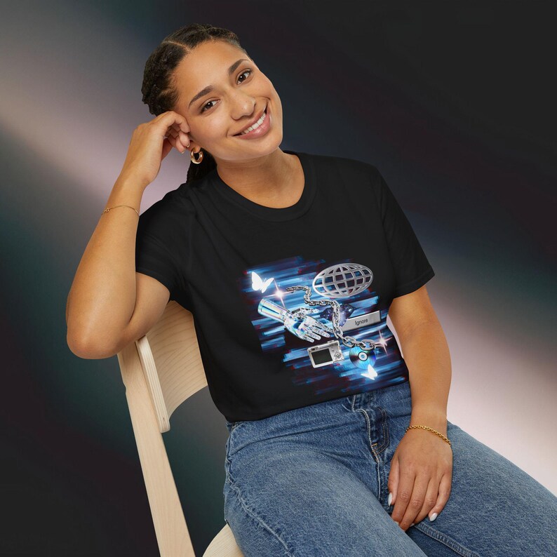 2000s Clothing Cybercore Graphic T-Shirt | Techwear Alternative Top | Webcore Cybergoth Shirt | Y2K Style Alt Clothing | 2000s Tech Inspired image 9